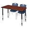 Regency Tables > Height Adjustable > Rectangular Table & Chair Sets, 48 W, 30 L, 23-34 H, Cherry MT4830CHAPBK40NV - alternate 1